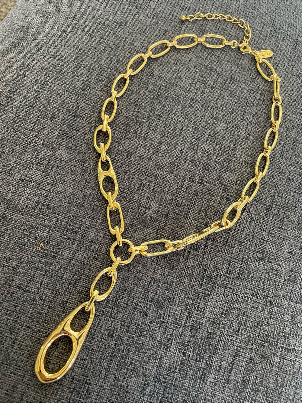 NWOT Style & Co Gold Tone Link Drop Necklace - Elegant Women's Statement Jewelry